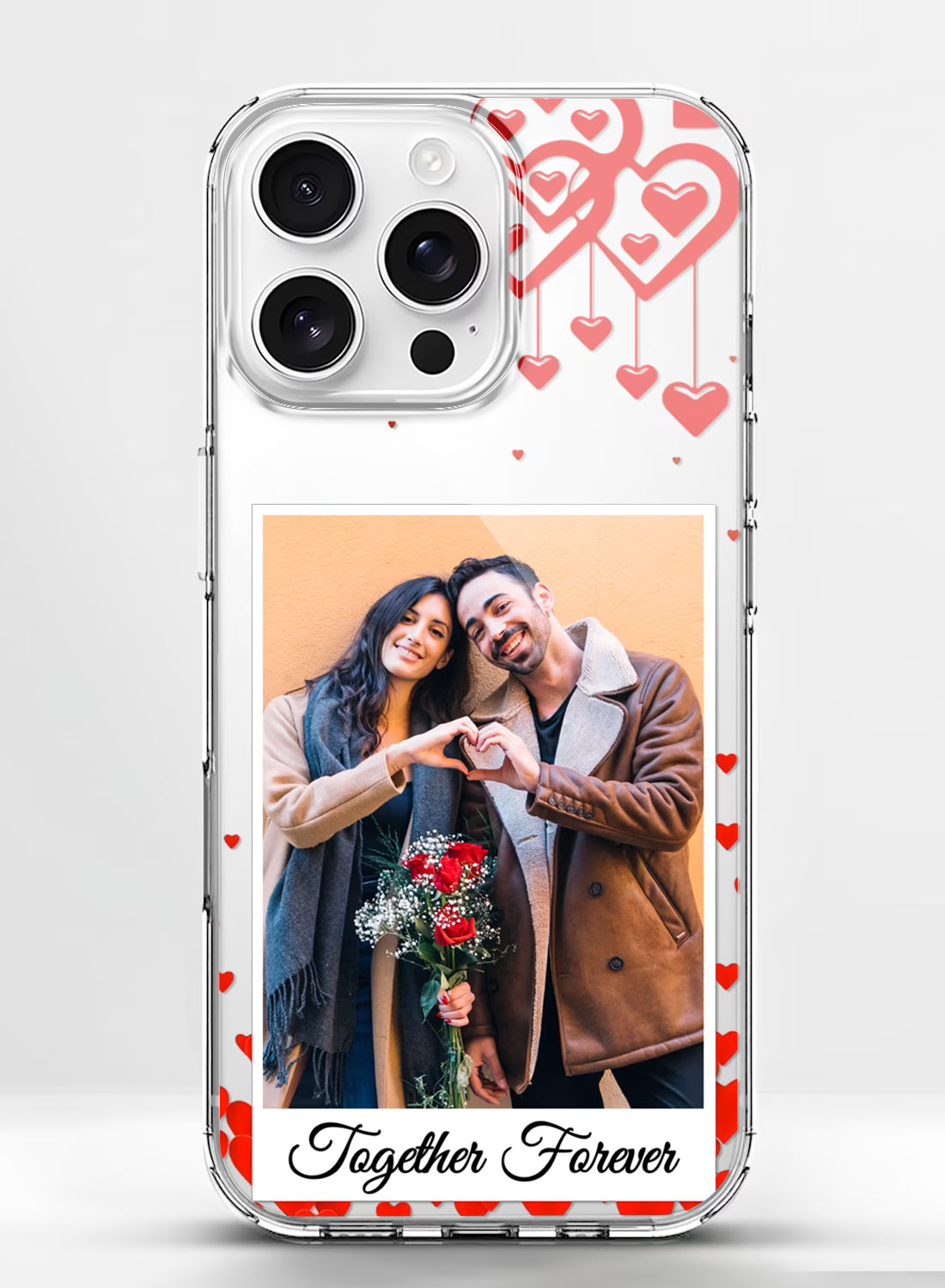 Mint Pink Doodle Heart Custom Photo Silicone Mobile Cover