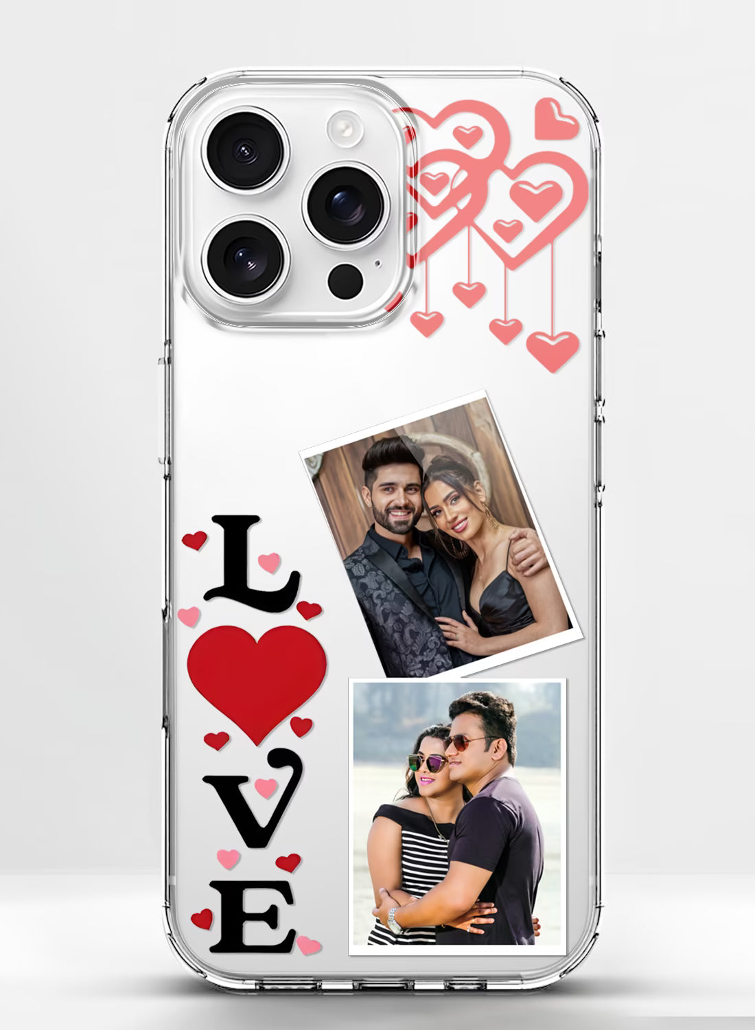 LOVE Typography 2 Custom Photo Silicone Mobile Cover