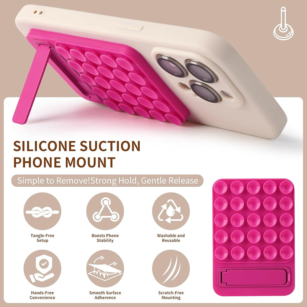 Suction Phone Case Sticky Grip nad stand – Front View Anti-Gravity Phone Cover for Hands-Free Use