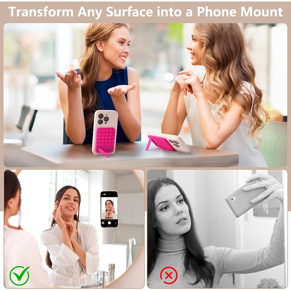 Hands-Free Suction Phone Case | Mobile Stand & Grip Cover