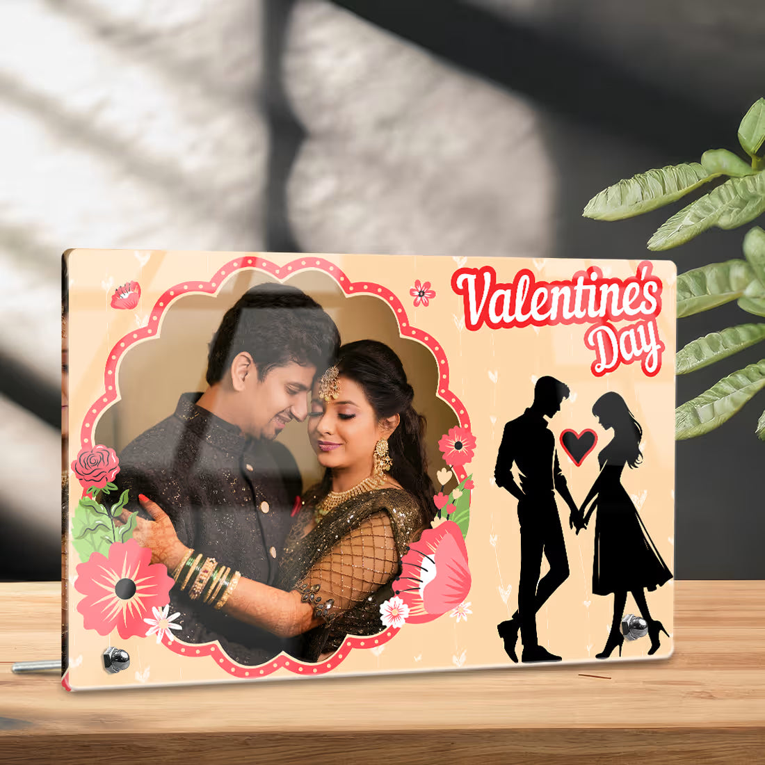 Fashionury Personalized Custom Photo frame Valentine's Day Gift with a couple's photo and design