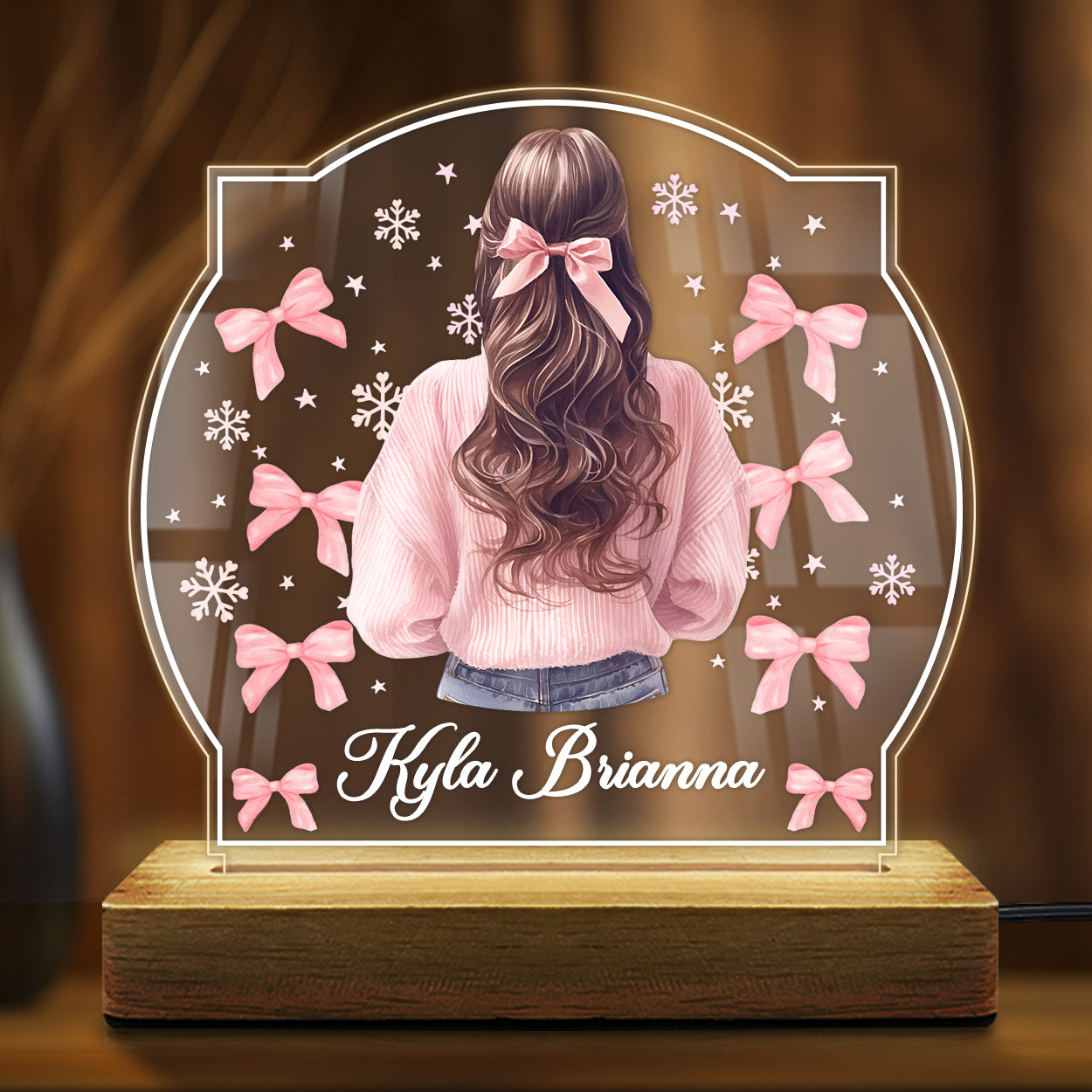 Purchase Online Acrylic LED Lamp with custimed Name - best gift for friends
