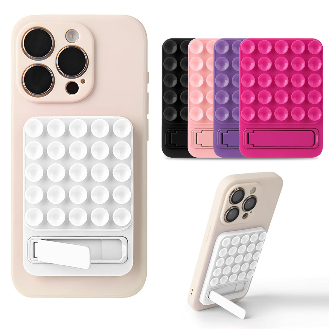 Buy Suction Phone Case Sticky Grip for Hands-Free Mounting – Strong Adhesive Back Cover for All Smartphones
