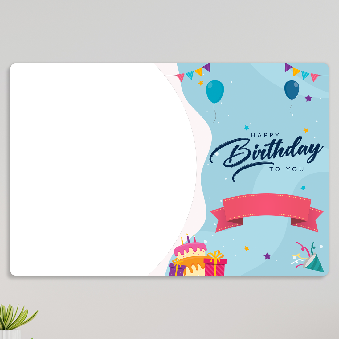 Acrylic Birthday Wall Photo Frame – Landscape D1