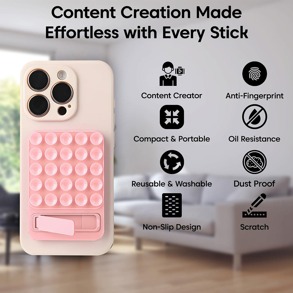 Buy Online Sticky Grip Suction Phone Case Back – Anti-Slip, Scratch Resistant, Dust-Proof with Adjustable Stand
