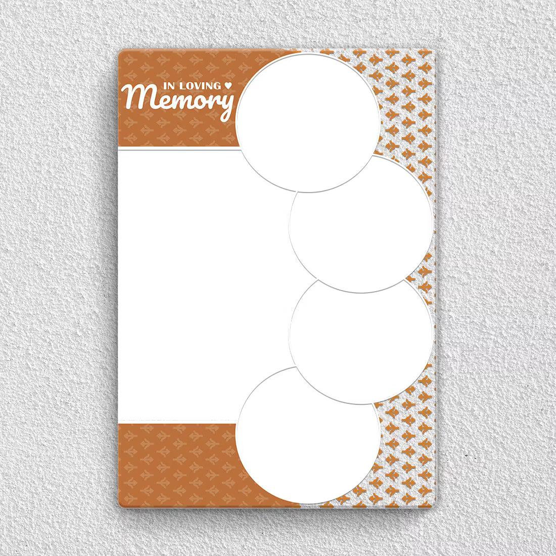 Preview of In Loving Memory couple acrylic wall frame with five photo collage and names