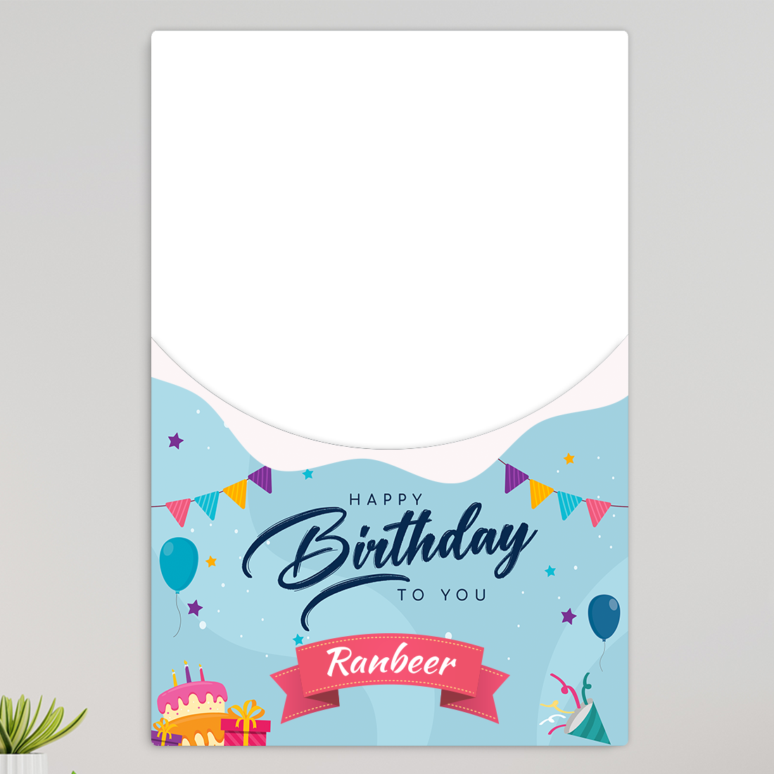 Acrylic Wall Photo Frame - Birthday Portarit D2