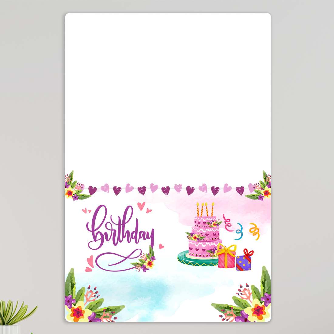 Acrylic Wall Photo Frame - Birthday Portarit D1