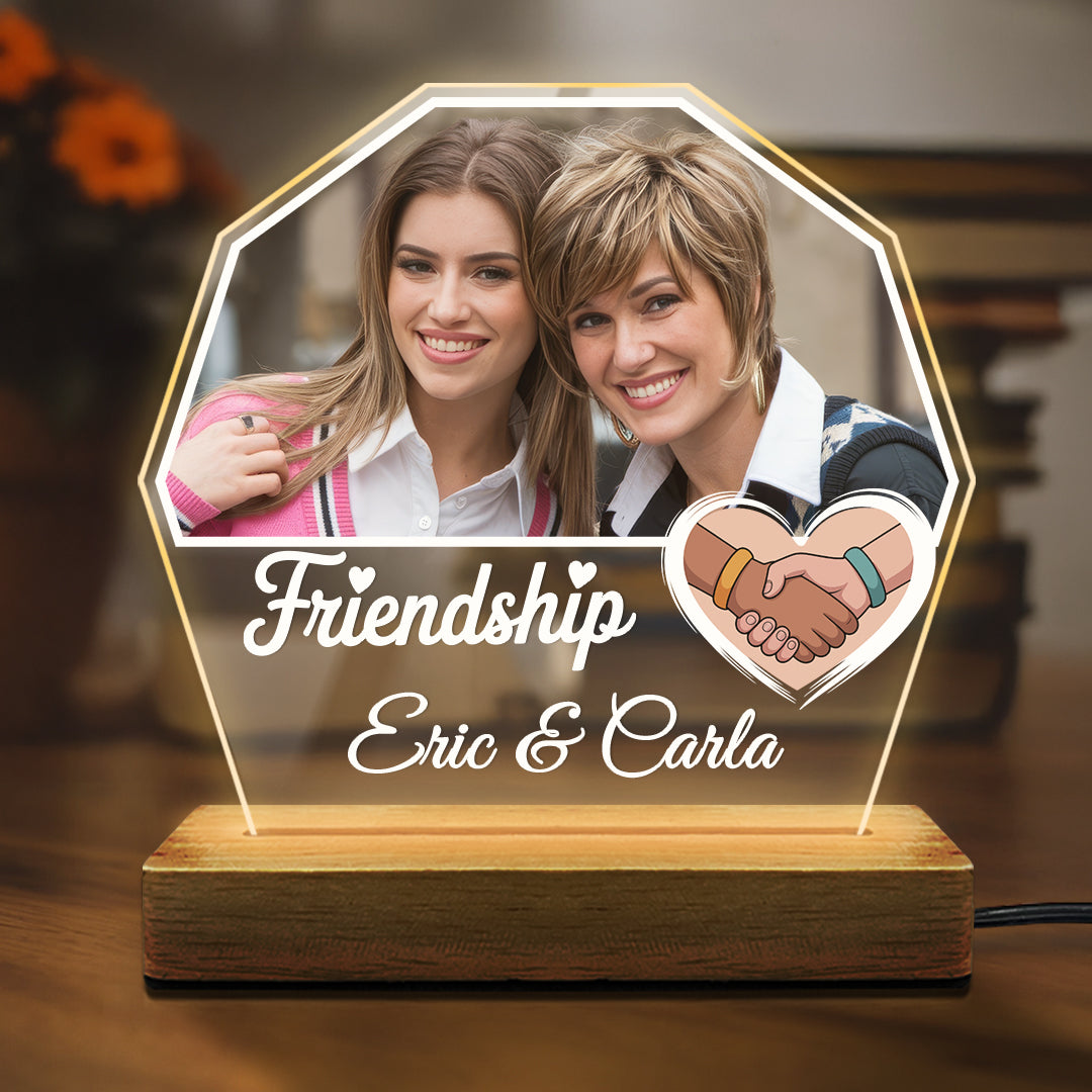 Fashionury LED Lamp with Custom Photo and Text – Personalized Decorative Gift for Friends