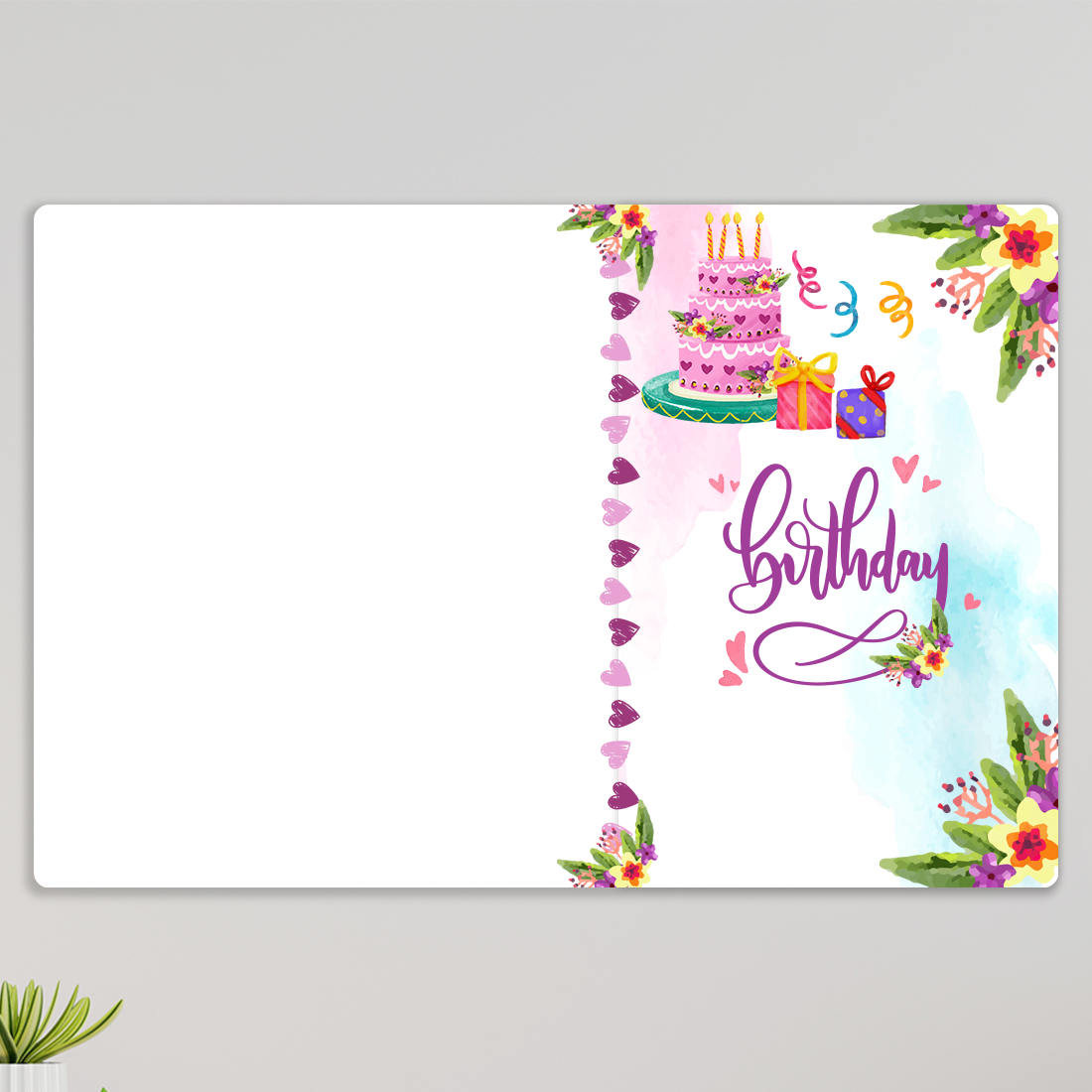 Acrylic Birthday Wall Photo Frame – Landscape D2