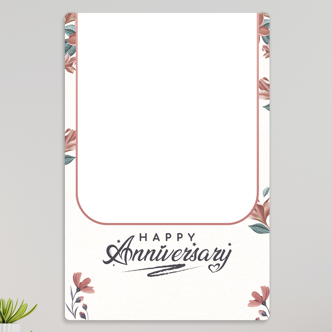 Acrylic Wall Anniversary Photo Frame – Portrait D1