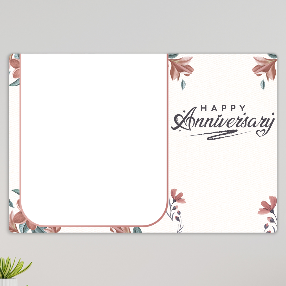 Acrylic Anniversary Wall Photo Frame – Landscape D1