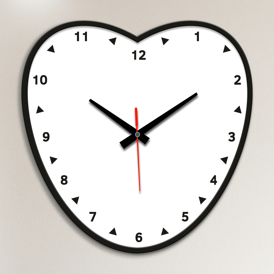 Preview of Personalized Acrylic Heart Shape wall Photo Clock - Fashionury