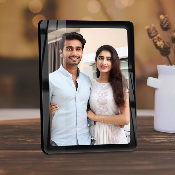 Buy Online Fashionury Photo Frame Acrylic Photo Frame – Black Frame (Portrait)