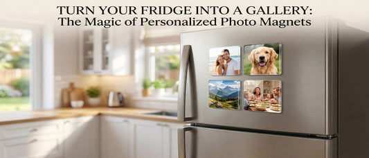 Custom Square Photo Magnets for Kitchen Decor - Turn your fridge into a photo gallery