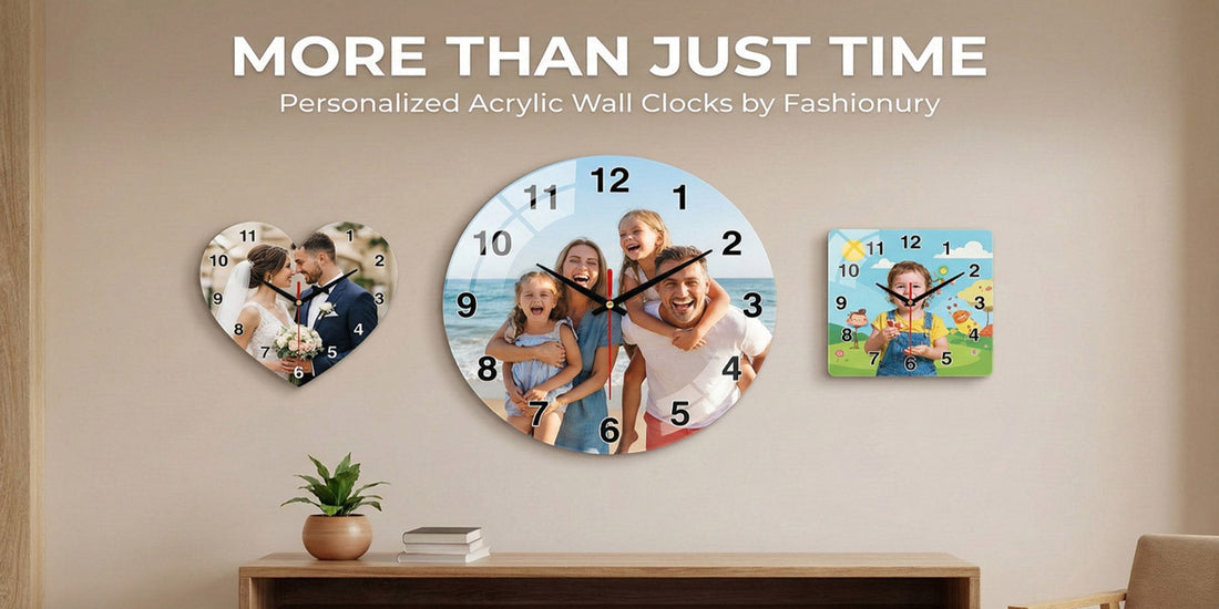 Personalized Acrylic Wall Clocks with Various Custom  Shapes And Designs for Home Decor Desktop Banner