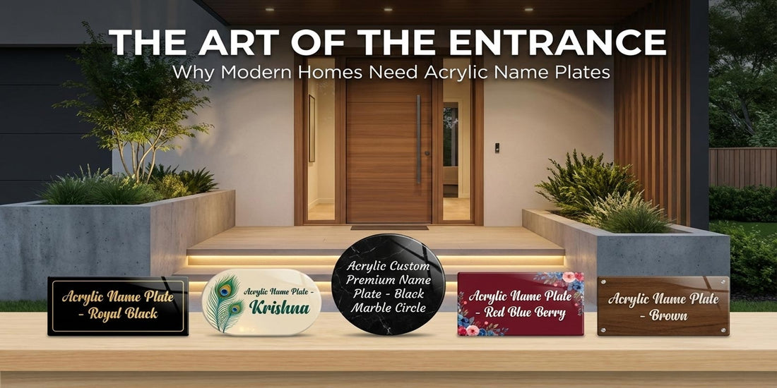 The Art of the Home Entrance Exterior with Various Designs Custom Acrylic Name Plates for Modern Home Decor
