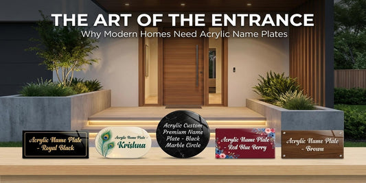 The Art of the Home Entrance Exterior with Various Designs Custom Acrylic Name Plates for Modern Home Decor