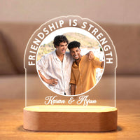 Friendship Is Strength Custom Photo Acrylic LED Lamp