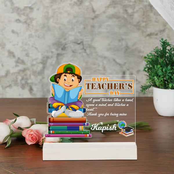 Custom Teachers Day Gift Acrylic Plaque Name