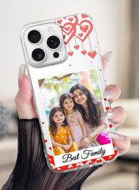 Mint Pink Doodle Heart Custom Photo Silicone Mobile Cover