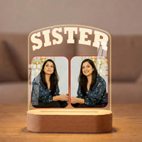 Sister Custom 2 Photo Acrylic LED Lamp