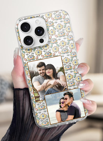 Lotus Evil Eye Dual Photo Custom Silicone Mobile Cover
