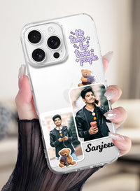No toxic People Pattern Clear Silicone Phone Cover
