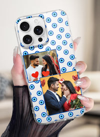Evil Eye Dual Photo Custom Silicone Mobile Cover