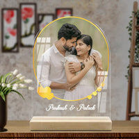 Custom Couple Arch Acrylic Tabletop Photo Frame