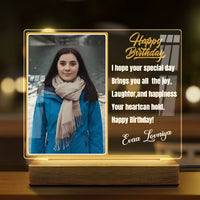 Custom Happy Birthday Acrylic LED Lamp