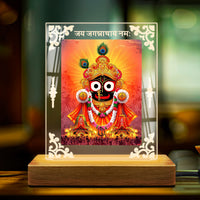 Jagannath Ji Acrylic Led Lamp - Wooden Stand D1