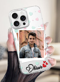 Pastel Hearts Polaroid Custom Photo Silicone Mobile Cover