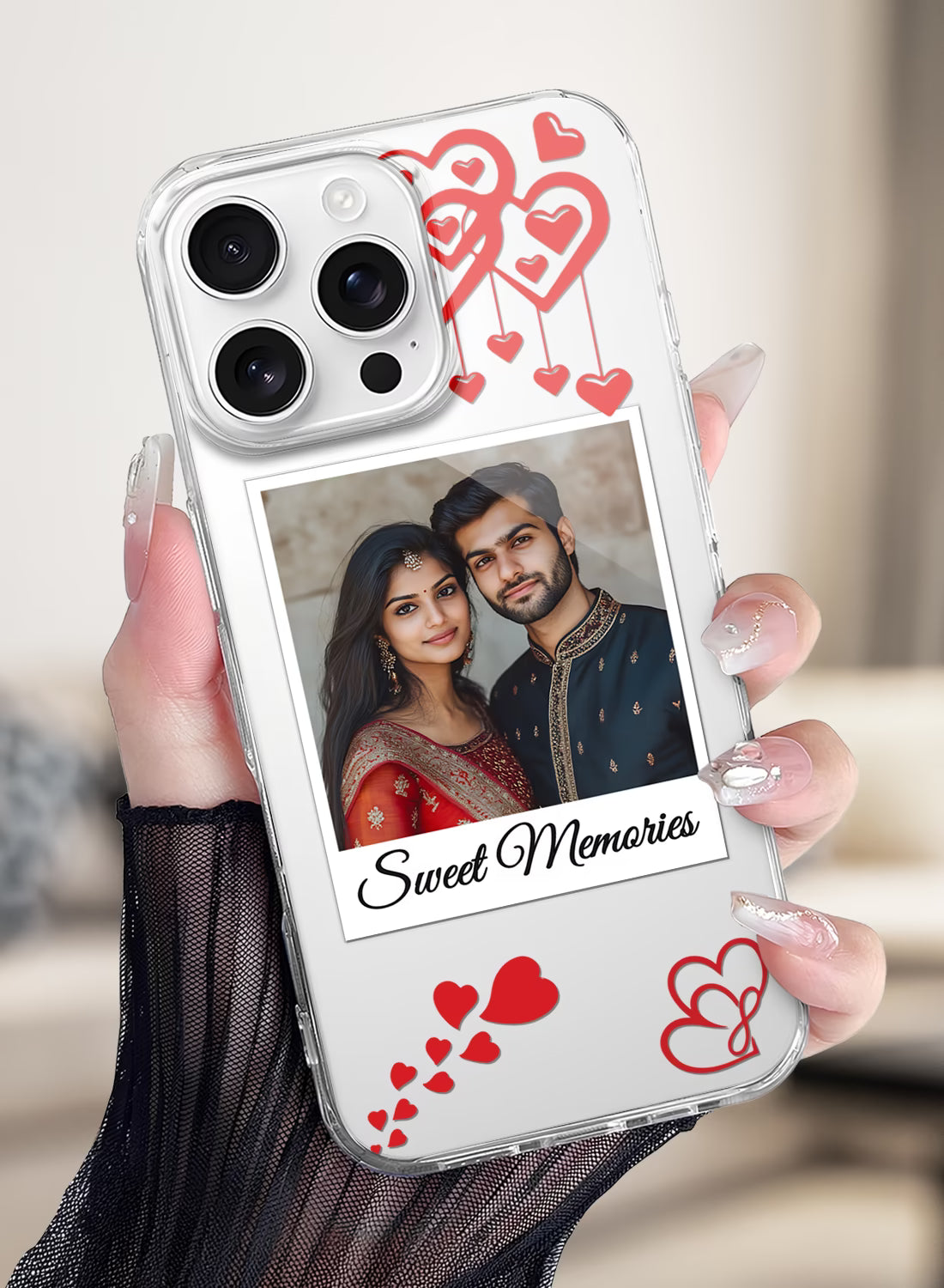 Sweet Memories Heart Custom Photo Silicone Mobile Cover