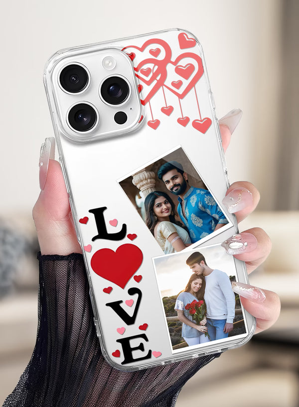 LOVE Typography 2 Custom Photo Silicone Mobile Cover