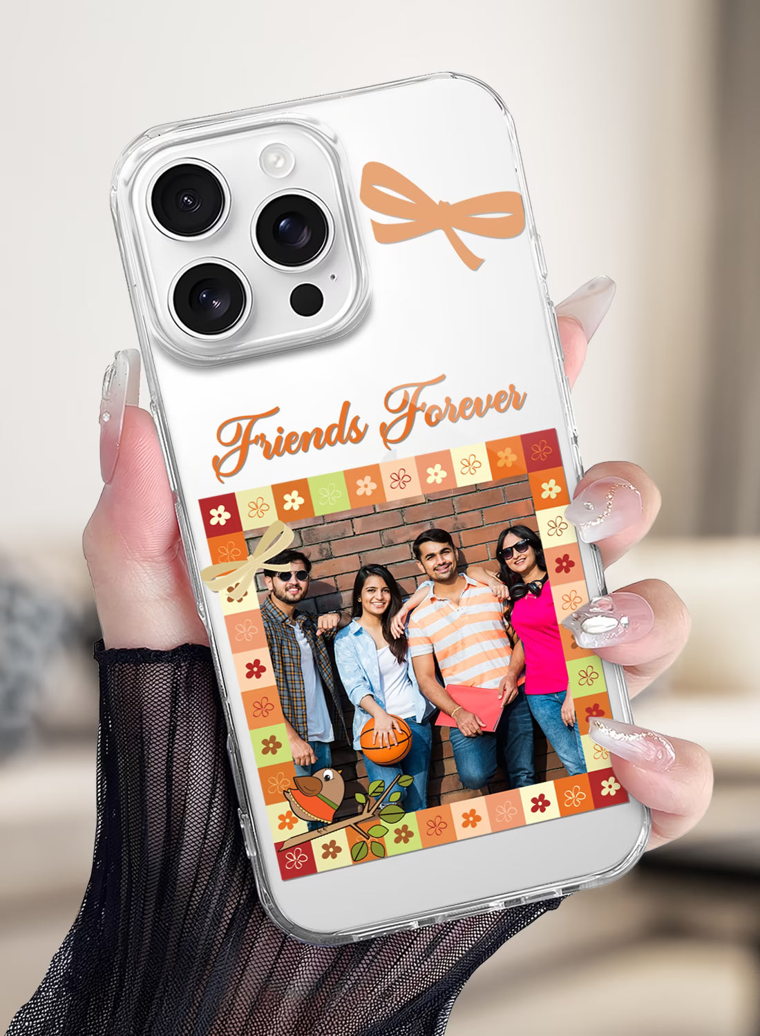 Friends Forever Custom Photo Silicone Mobile Cover