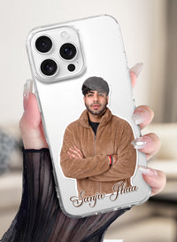Cutout Photo & Name Custom Silicone Mobile Cover
