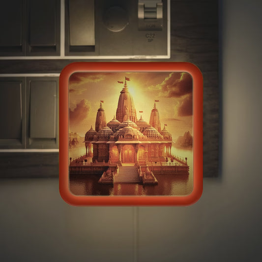 Ram Mandir Plug-In Acrylic LED Night Lamp