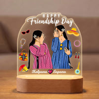 Happy Friendship Day Bestie Acrylic LED Lamp