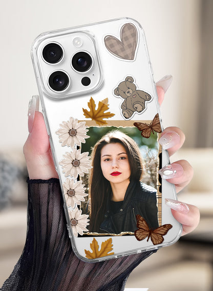 Autumn Aesthetic Bear Butterfly Silicone Mobile Cover