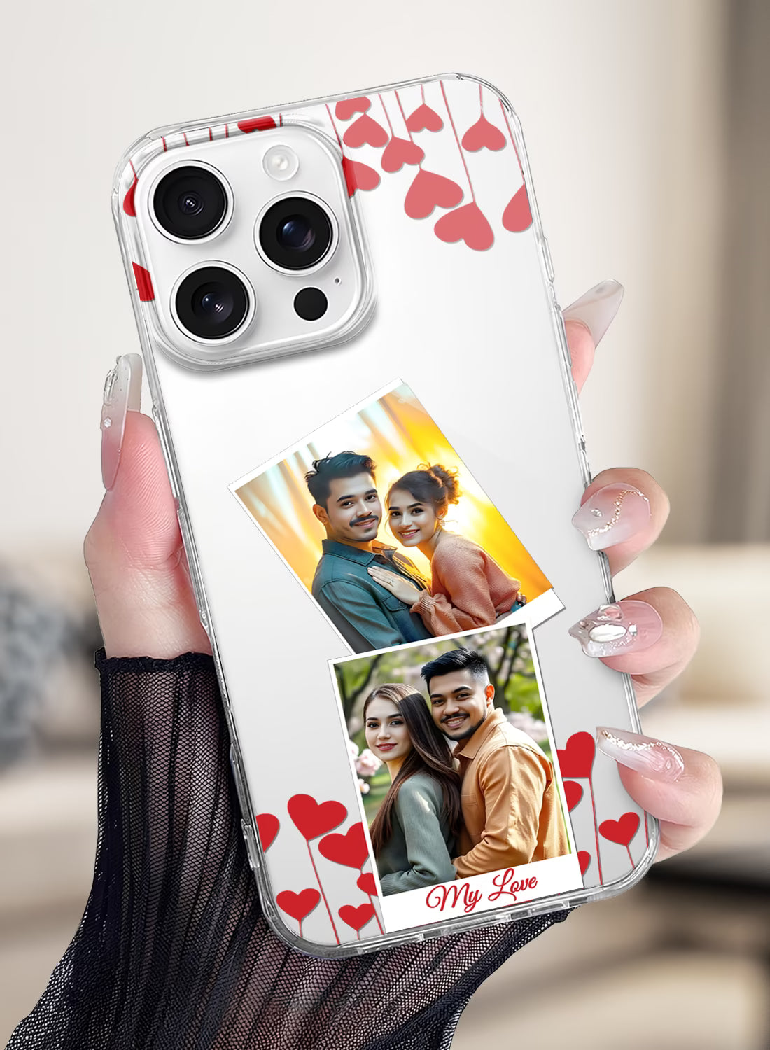 My Love 2 Photo Polaroid Clear Silicone Phone Cover