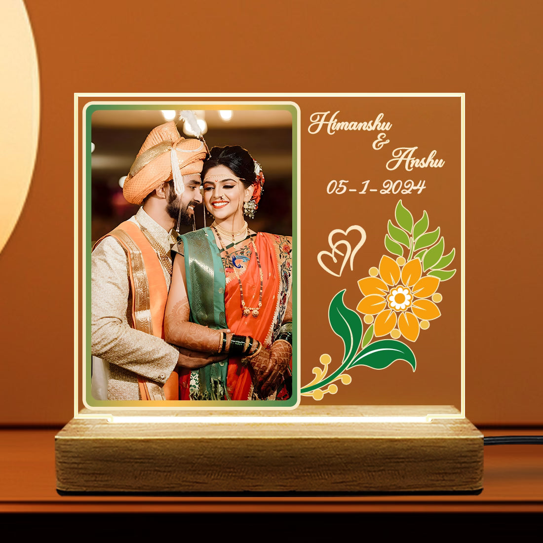 Buy Online Fashionury Print & Engrave Personalized Photo LED Acrylic Led Lamp - D4