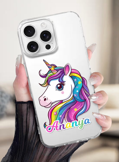Magical Unicorn Printed Clear Silicone Back Cover
