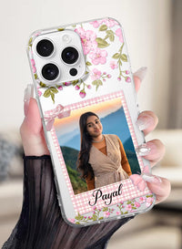 Floral Picture Photo Printed Clear Silicone Back Cover