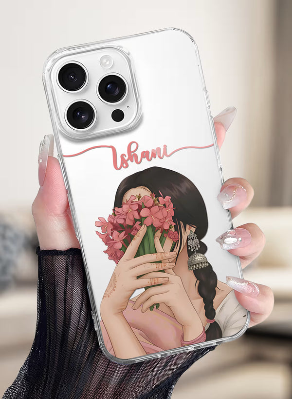Desi Girl Custom Name Silicone Mobile Cover