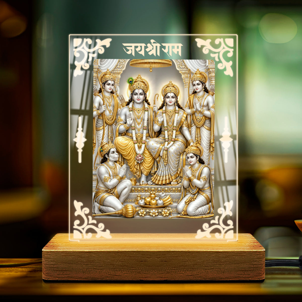 Ram Darbar Acrylic LED Table Lamp D2