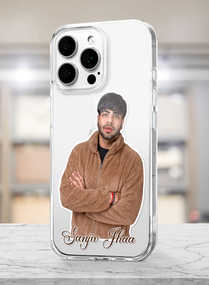 Cutout Photo & Name Custom Silicone Mobile Cover