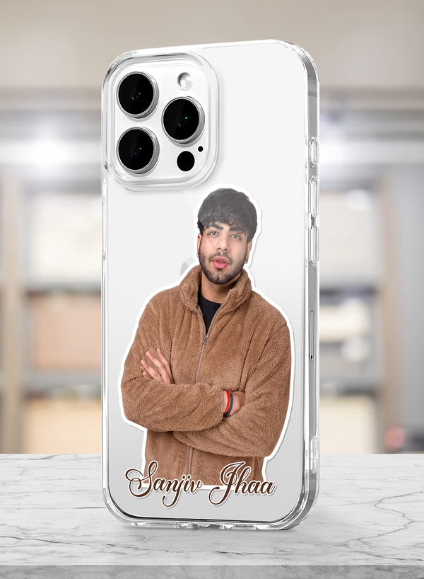 Cutout Photo & Name Custom Silicone Mobile Cover