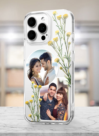Yellow Wildflower Dual Photo Custom TPU Mobile Cover