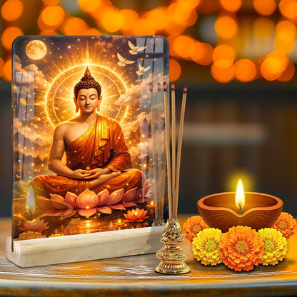 Gautam Buddha Acrylic Tabletop Frame | Fashionury